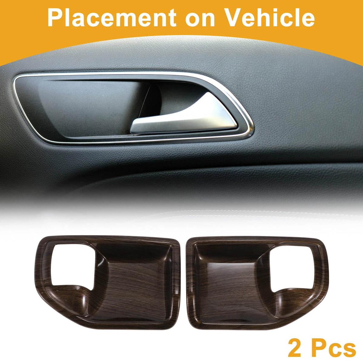 Interior Door Handle Bowl Cover Trim for Jeep Wrangler JK (2007-2018)