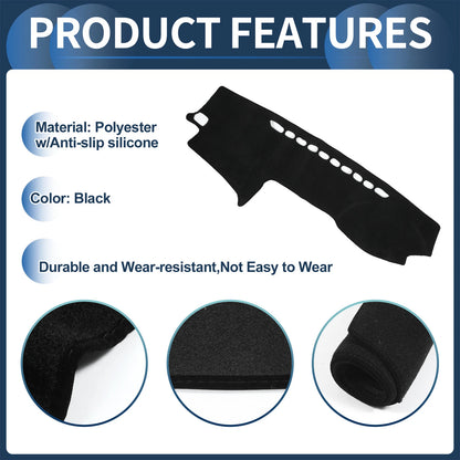 Dashboard Cover Mat for Toyota Crown 2004-2008 Black 1 Set