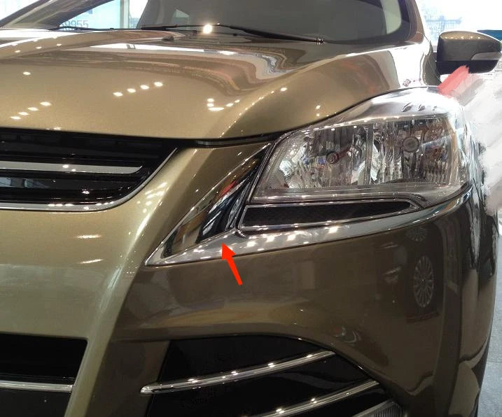 Big Light Eyebrow Frame Cover Trim for 2013-2016 Ford Escape Kuga Chrome