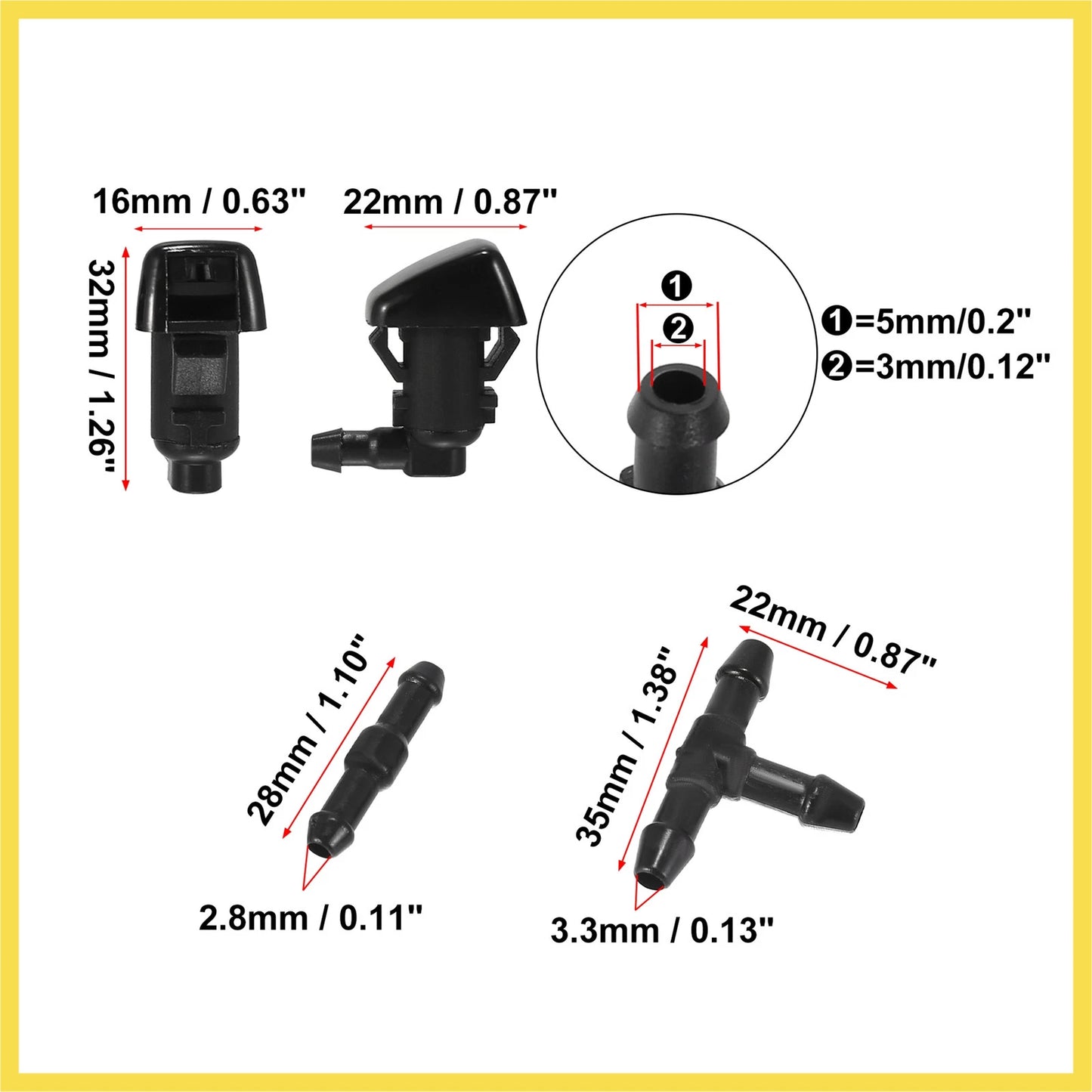 Windshield Washer Nozzles Kit for Jeep Commander (2006-2010)