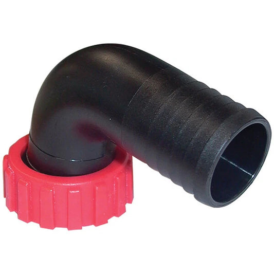 Nylon Pumping Fitting 1-1/2" BSP 90° Swivel Connector for Marine Applications