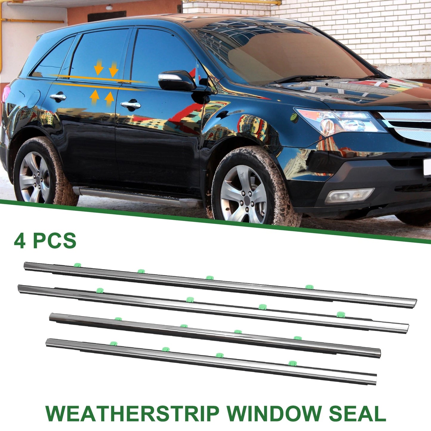 4 x Weatherstrip Window Seal for Acura MDX (2014-2020)