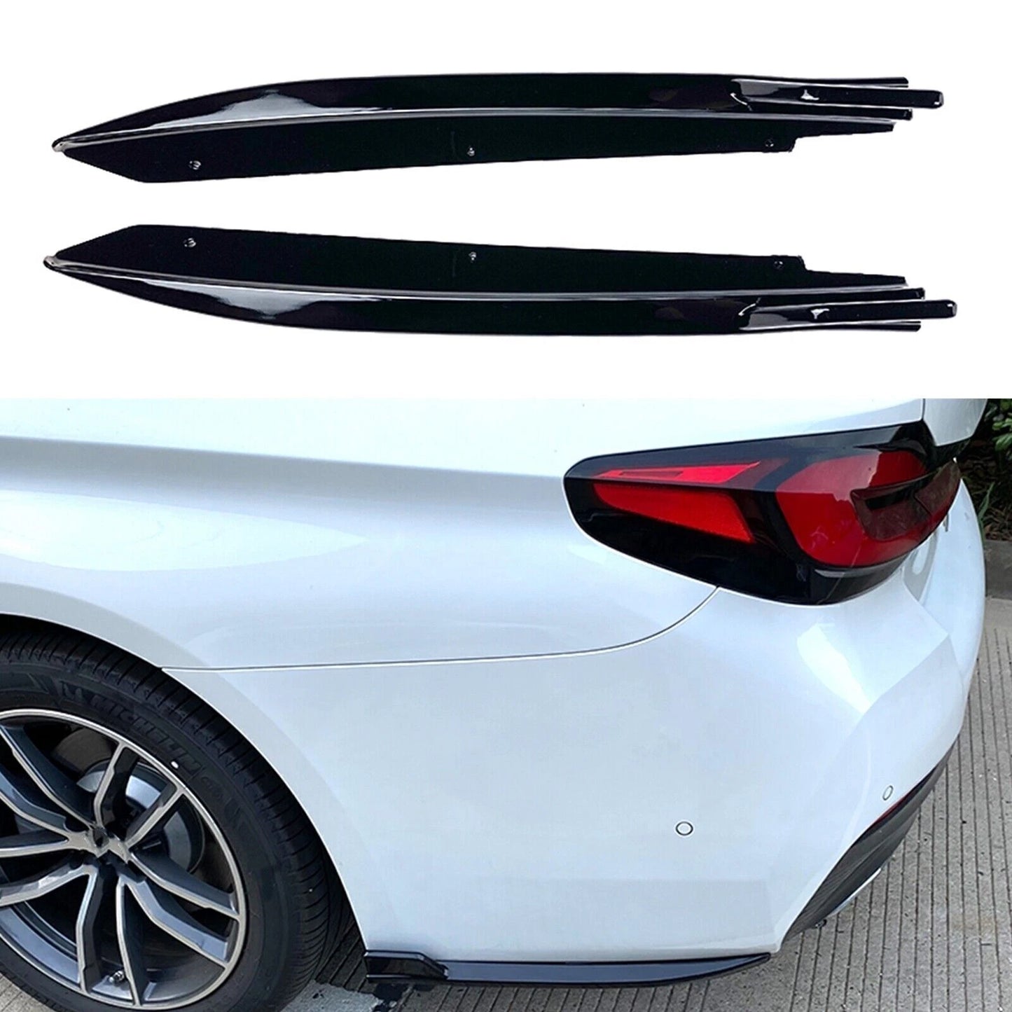 Rear Bumper Side Splitter Cover for BMW G30 M-Tech (2017-2022)