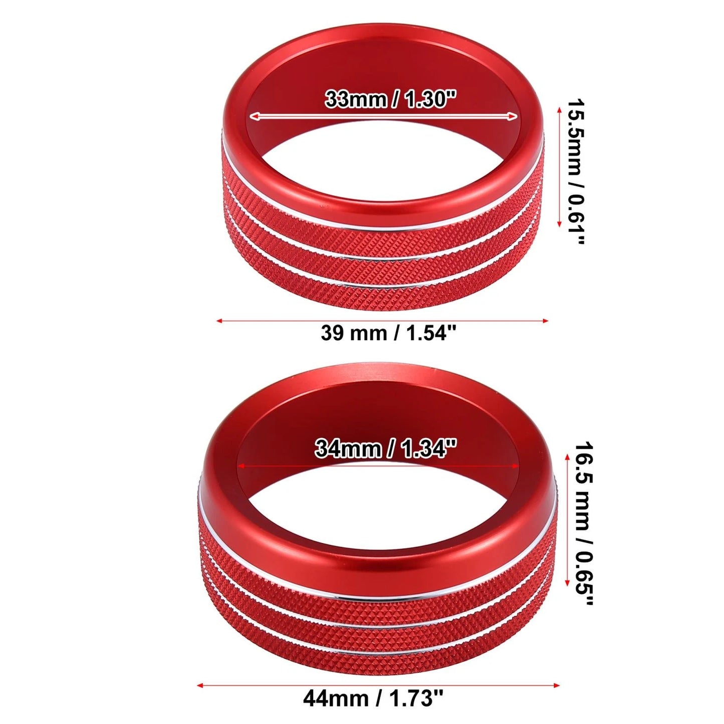 Headlight Switch Knob Trim Covers for Dodge Ram (2018 - 2020) Red