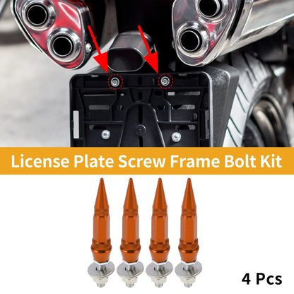License Plate Screws Cover 82mm 4 Pcs for Universal Motorcycle