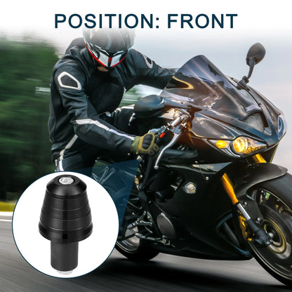 Handlebar End Plug Aluminum Alloy 18-20mm 33.5mm OD Black 2 Pcs for Motorcycle