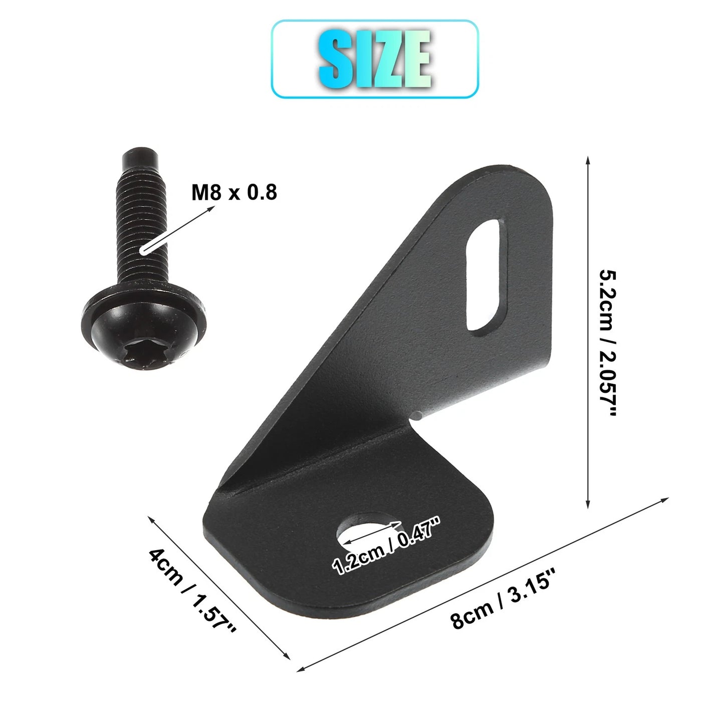 Steel Driver Side Antenna Mount Bracket for Jeep Wrangler JL JLU JK TJ (2018-2023)
