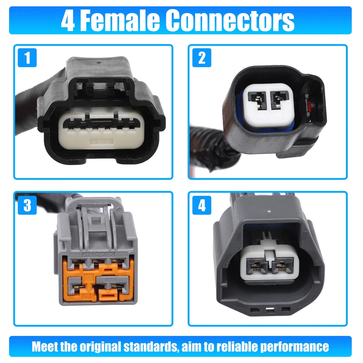 Rear Left Door Harness w/Connector for Ford F150 Crew Cab (2009-2014)