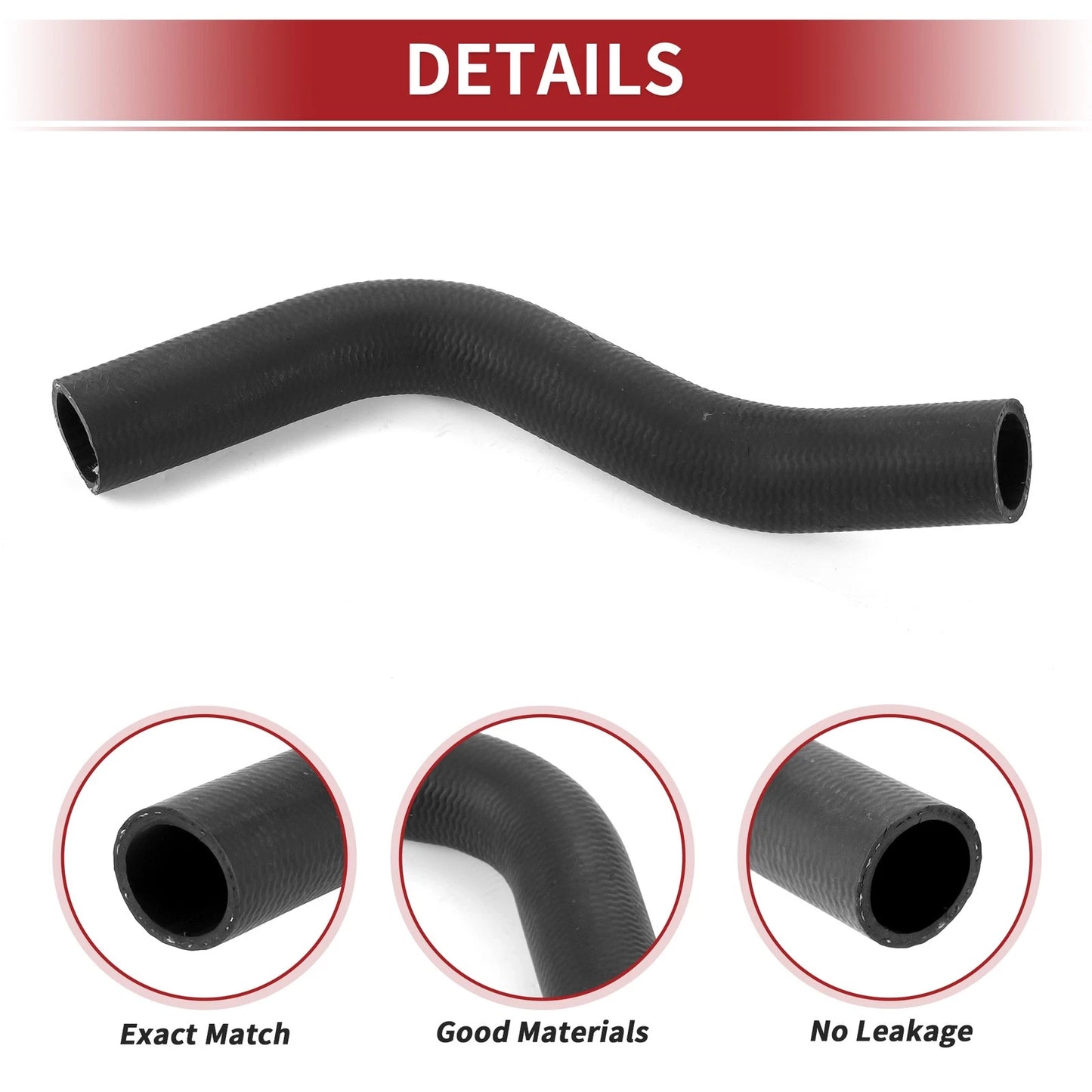 Radiator Hose for Honda CR-V 2.4L (2002-2004) Rubber Black 1 x Pcs
