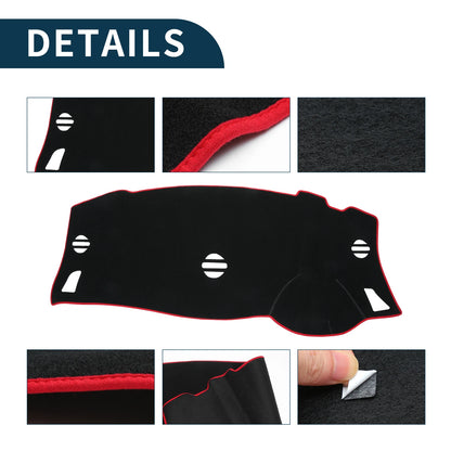Dashboard Cover Mat for Nissan Elgrand E52 (2010-2024) Black Red 1 Set