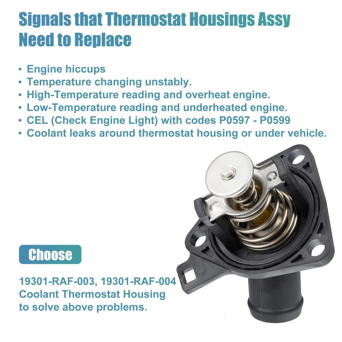 Engine Coolant Thermostat Housing for Honda Civic CR-V (2001-2011)