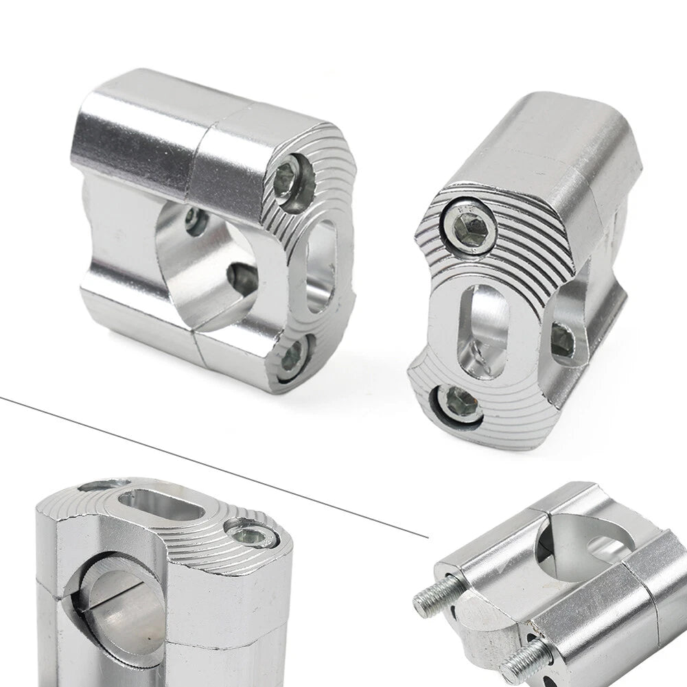 7/8 to 1-1/8 Handlebar Fat Bar Mount Clamps Risers for Dirt Pit Bike ATV