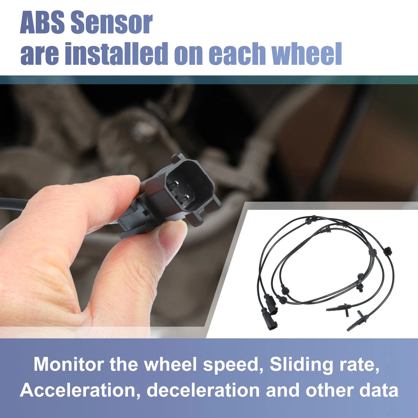 2 x Front Left Right ABS Sensors for Ford Explorer (2011-2019)