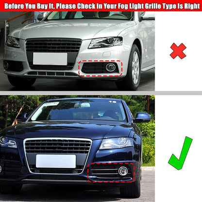 Fog Light Bumper Grill Intake for AUDI A4 S-LINE S4 B8 2008-2012