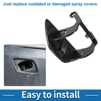 Front Left Washer Nozzle Cover for BMW 528i (2014-2016) Black