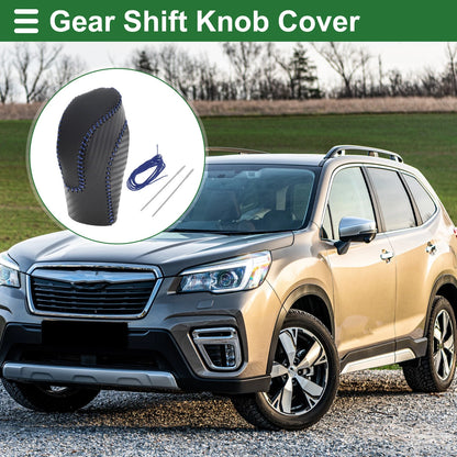 Black Carbon Fiber Gear Shift Knob Cover for Subaru Forester (2018-2023)