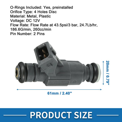 Fuel Injector for Ford Explorer 1997-2000 4.0L Black 1 x Piece
