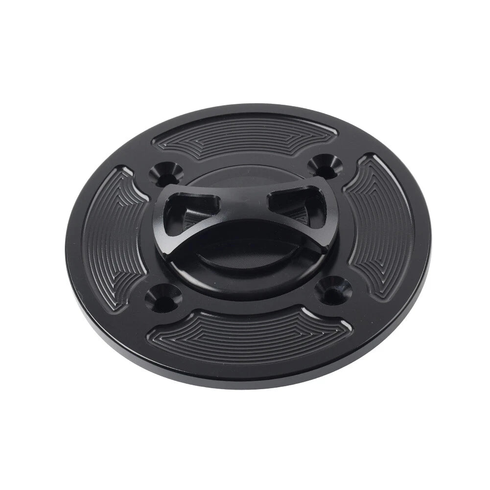 CNC Black 4-Hole Gas Fuel Tank Cap Cover for DUCATI Panigale V4/S/R (2018-2021)