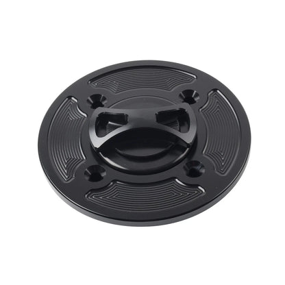 CNC Black 4-Hole Gas Fuel Tank Cap Cover for DUCATI Panigale V4/S/R (2018-2021)