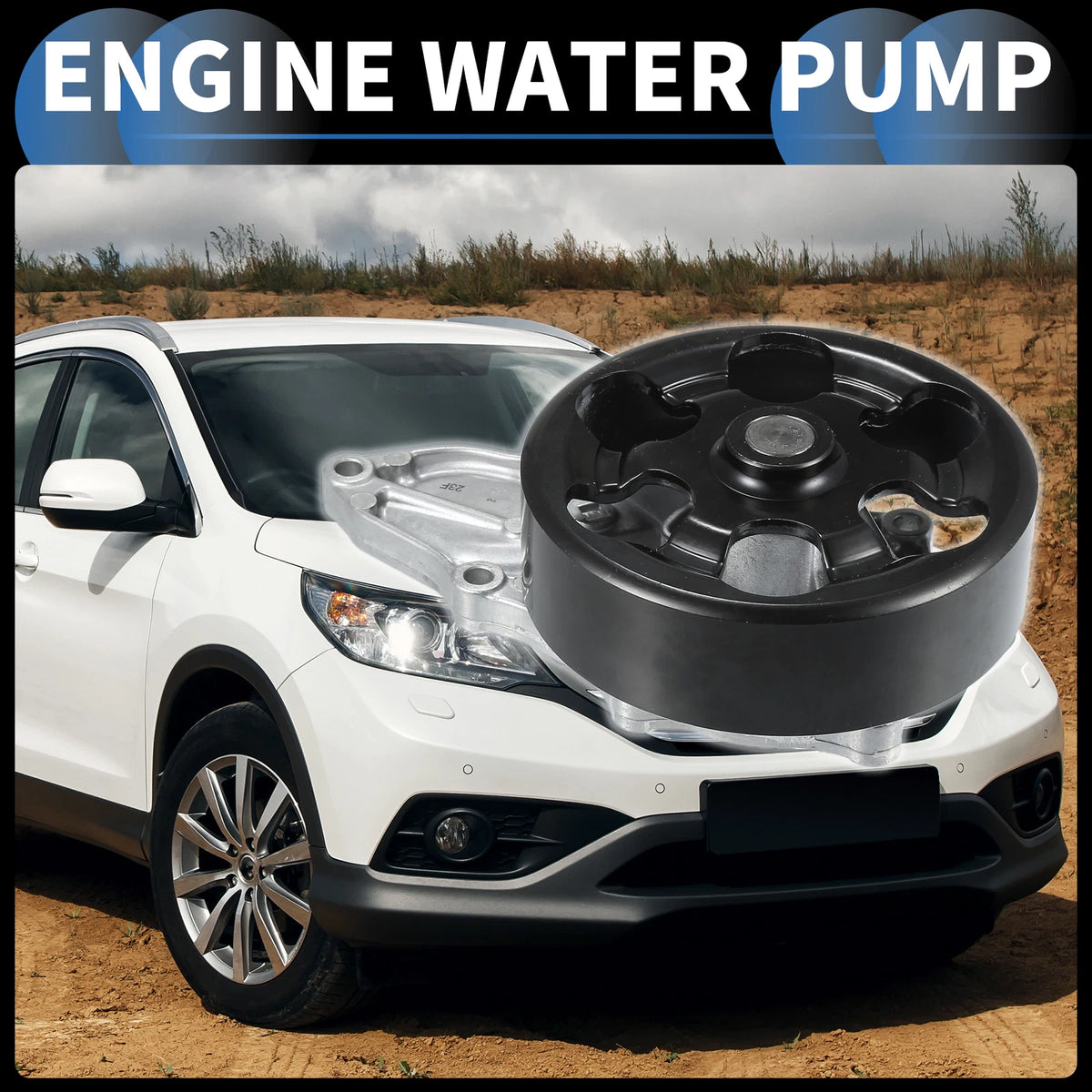 Water Pump for Acura ILX, Honda Civic (2013-2015) with Rubber Ring Kit