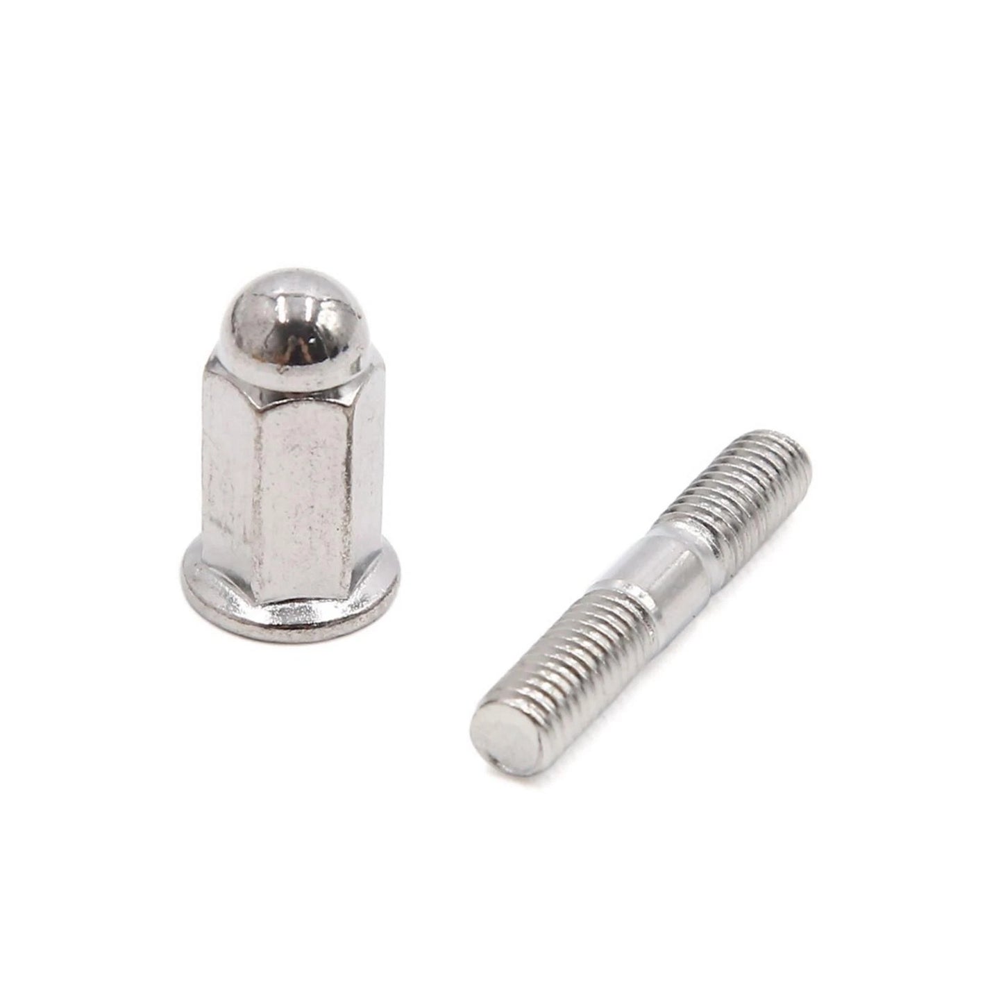 20pcs 0.24" Dia Thread Exhaust Pipe Muffler Screws Bolts Nuts for CG125
