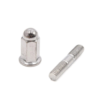 20pcs 0.24" Dia Thread Exhaust Pipe Muffler Screws Bolts Nuts for CG125