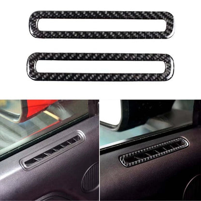 Carbon Fiber Door Air  Outlet Vent Sticker Interior Trim For Mustang 2015-2018