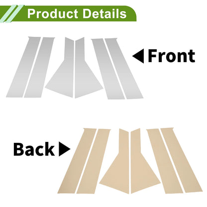 6 Pcs Pillar Window Trim for Dodge Journey Silver Tone (2009-2020)
