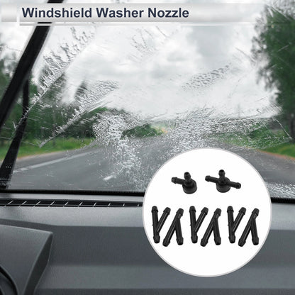 Windshield Washer Nozzle & 6 Hose Connectors for Volvo C30 (2007-2013)