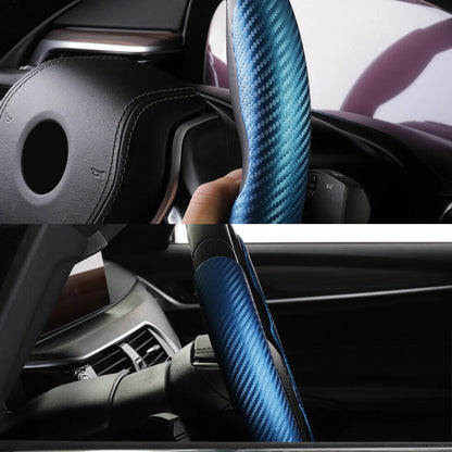 38cm Blue Steering Wheel Booster Cover for Car - Non-Slip Accessory