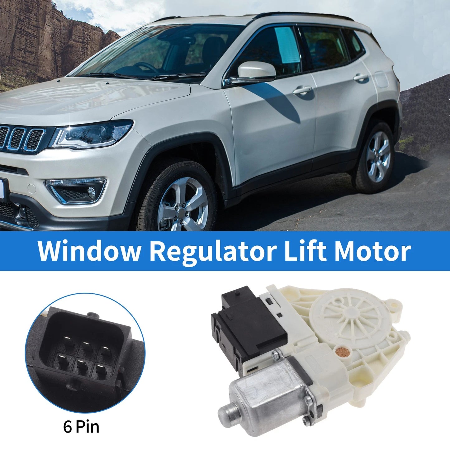 Power Window Regulator Lift Motor for Jeep Compass (2017-2024)