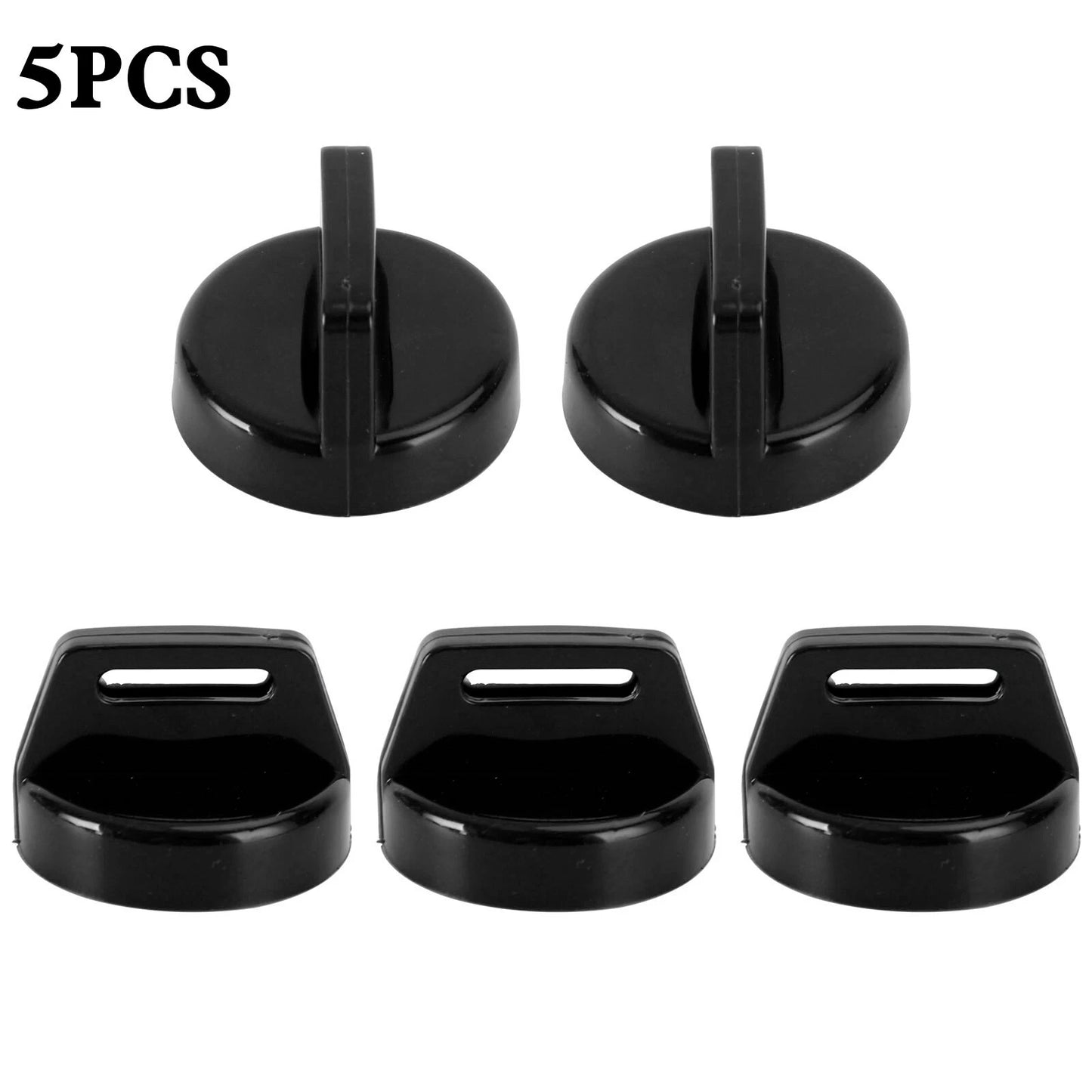 5 x Key Covers Black for Polaris Scrambler, Sportsman, RZR, Ranger (2000-2023)