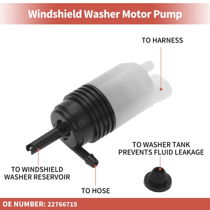 Windshield Washer Pump w/ Grommet for GMC Envoy XL (2002-2009)