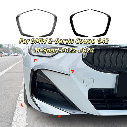 Front Bumper Canards Splitter for BMW 2-Series Coupe G42 M-Sport (2022–2025)