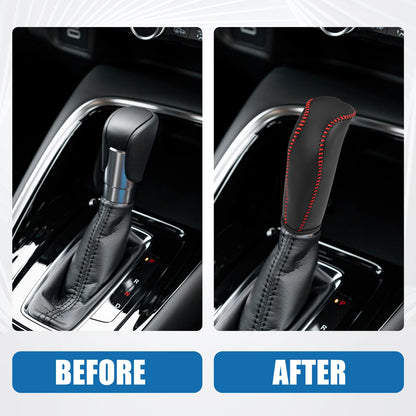Gear Shift Lever Cover for Honda Fit (2014-2018) Red Stitches