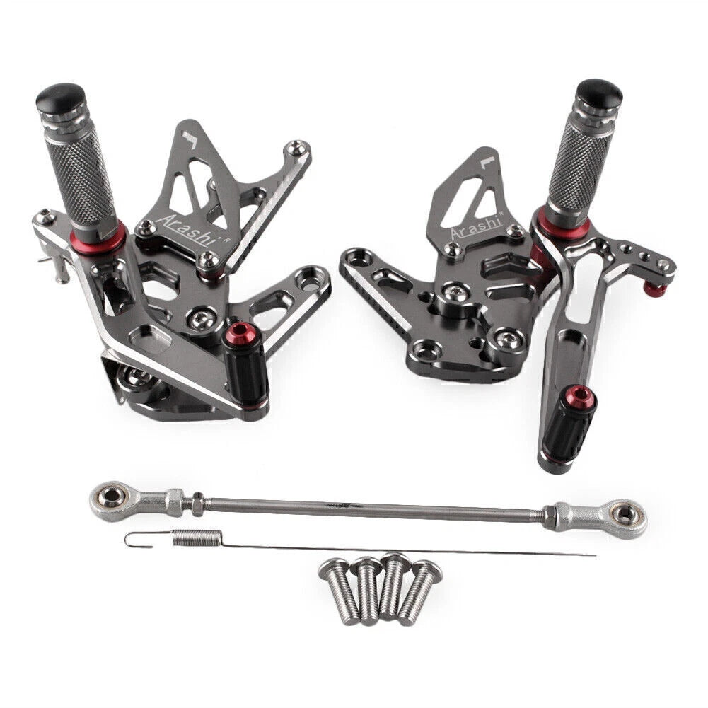 Grey Rearset Foot Pegs for Suzuki Hayabusa GSX1300R (1999-2020)