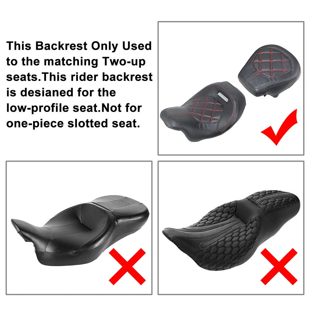 Front Backrest Pad for Harley Touring CVO Road Electra Glide (2009-2023)