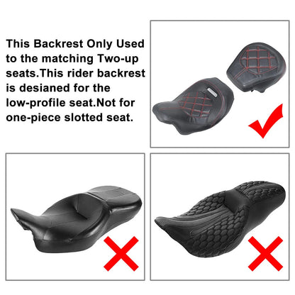 Front Backrest Pad for Harley Touring CVO Road Electra Glide (2009-2023)