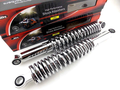 365mm JBS Chrome Rear Shock Absorbers for Honda VT500 (1983-1984)