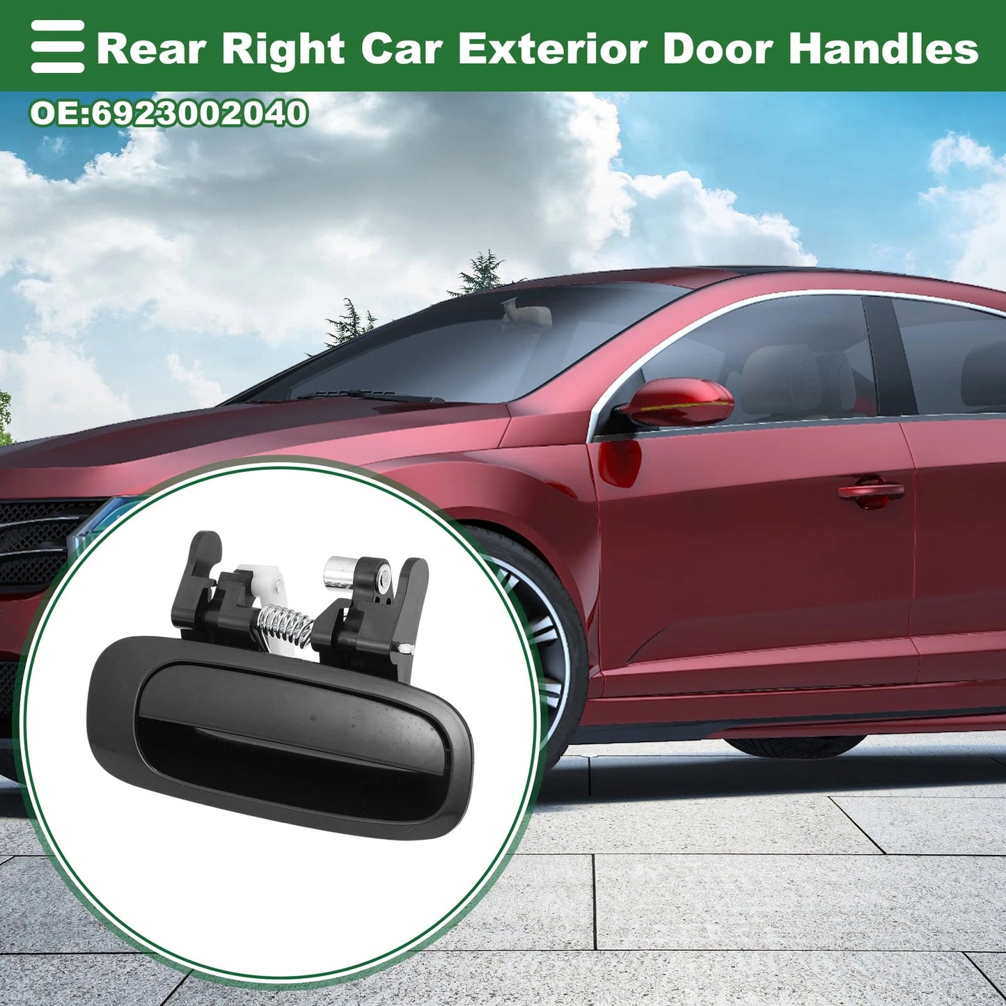 Rear Right Exterior Door Handle for Toyota Corolla (1998–2002)