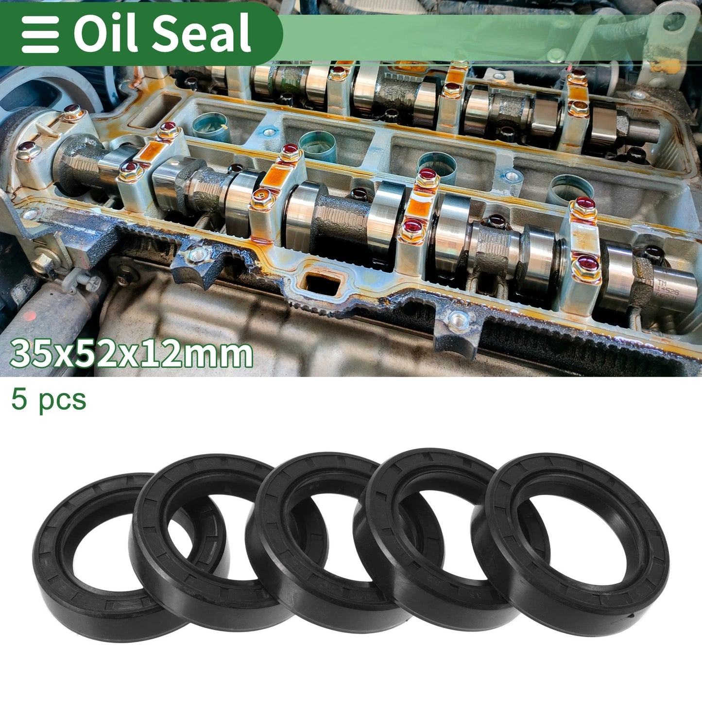 Oil Seal / 35x52x12mm / Seal Ring NBR Rubber