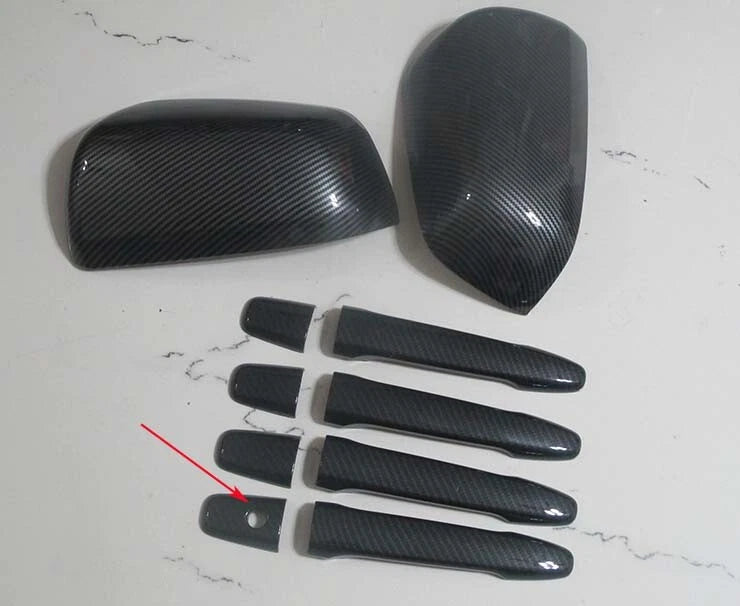 Carbon Fiber Mirror Door Handle Covers for Mitsubishi Lancer EX (2008-2020)