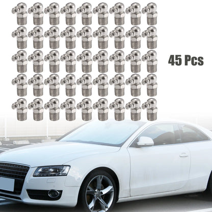 45pcs M10 x 1 90° Nickel Plated Grease Nipple Fitting for Motorcycle