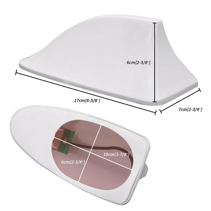 Universal White Shark Fin Car Roof Antenna Cover for FM/AM Signal Radio