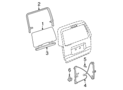Tailgate Power Window Regulator for TOYOTA 4RUNNER (2003–2009)