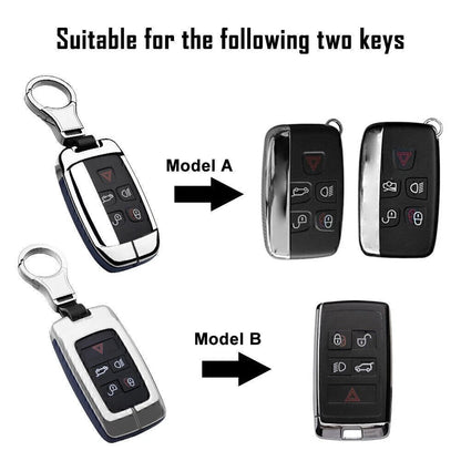 Leather Key Fob Shell Case Cover for Land Rover Discovery, Range Rover, Jaguar
