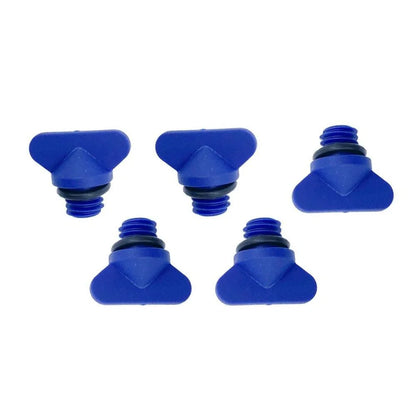 5 x Exhaust Manifold Block Drain Blue Plugs for MerCruiser 4.3-6.2, 350, 496