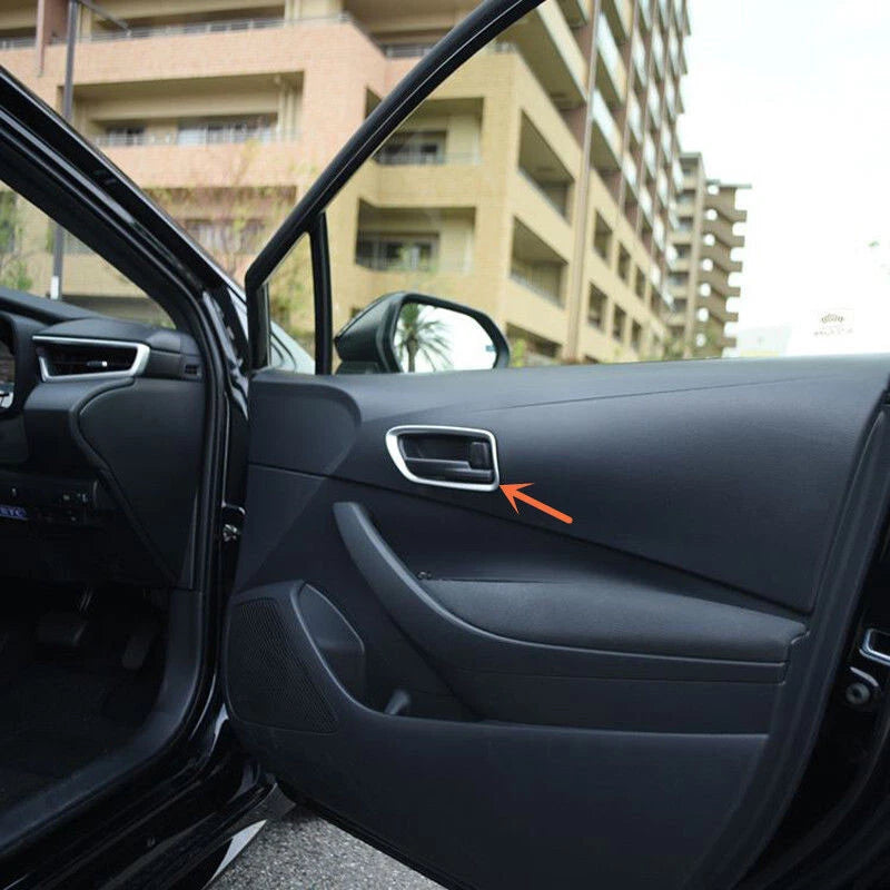 Interior Door Handle Silver Cover Trim for Toyota Corolla Hatchback (2019-2023)