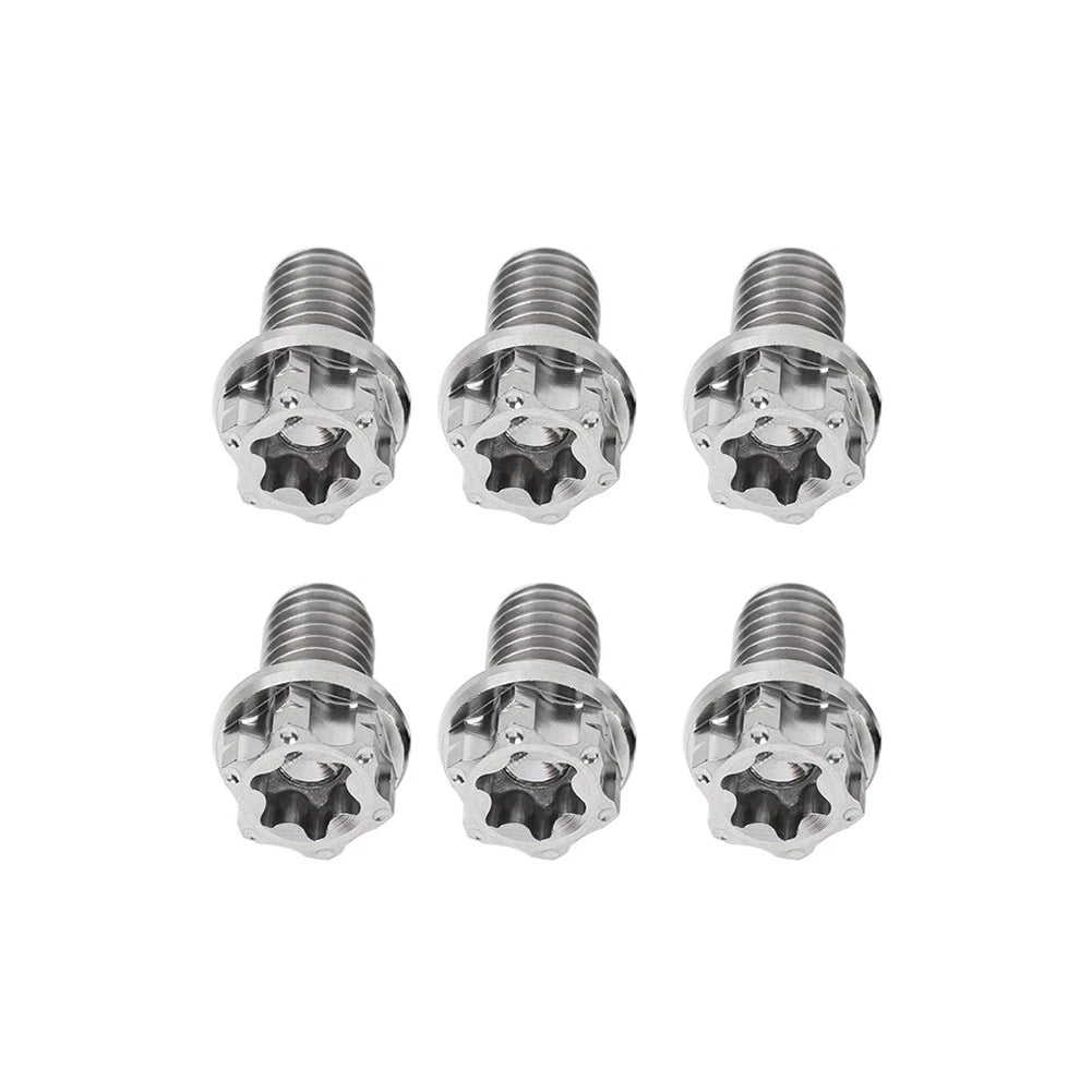 6 x Titanium Bolts Torx Head Flange Screws M10x35mm for Motorcycle Bike