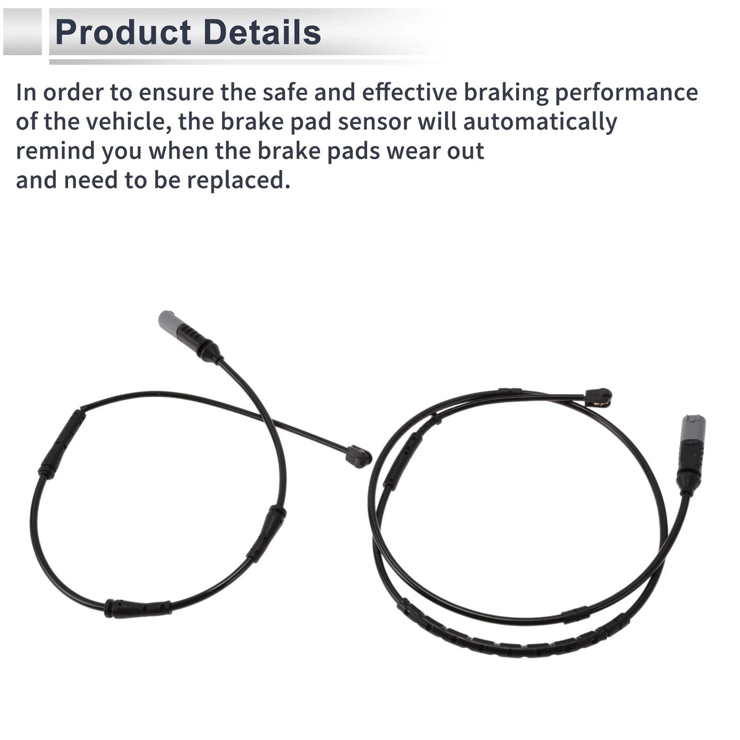 Front & Rear Wheel Brake Pad Wear Sensor for BMW 330i GT xDrive
